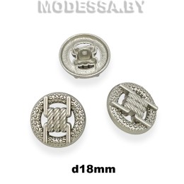JRBG181-18 Пуговица металлическая d18мм Ц:Матовый никель