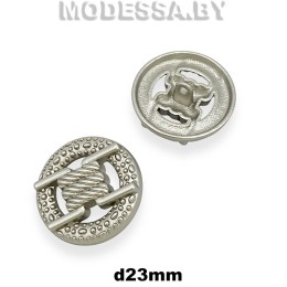 JRBG181-23 Пуговица металлическая d23мм Ц:Матовый никель