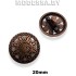 232015 Пуговица металлическая d20мм Ц:Медь 