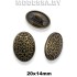 233015 Пуговица металлическая 20х14мм Ц:Антик