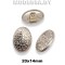 233015 Пуговица металлическая 20х14мм Ц:Никель