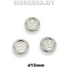 5393 B Пуговица металлическая d15мм Ц:Никель 