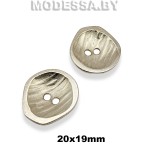 906317 Пуговица металлическая 20х19мм Ц:Никель
