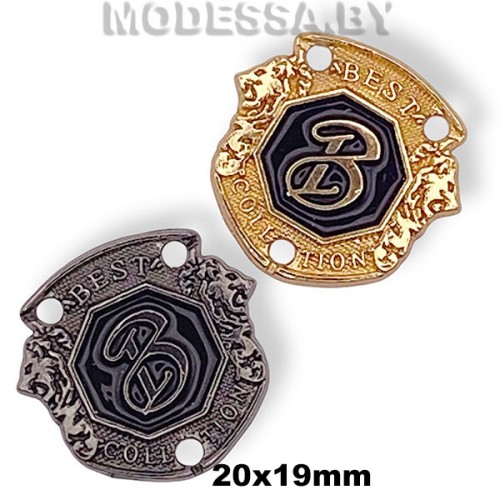 01910 SH Украшение металлическое «Best collection» 20х19мм
