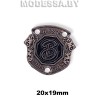 01910 SH Украшение металлическое 20х19мм Ц:Чёрный никель