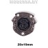 01910 SH Украшение металлическое 20х19мм Ц:Чёрный никель