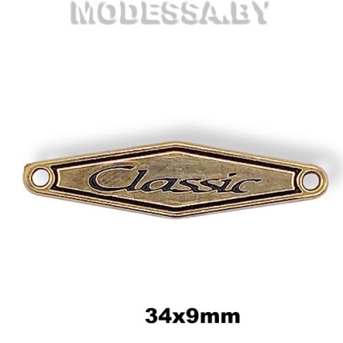 02012 SH Украшение металлическое 34х9мм Ц:Золото 