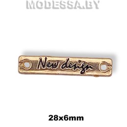 2447 Украшение металлическое 28х6мм Ц:Золото