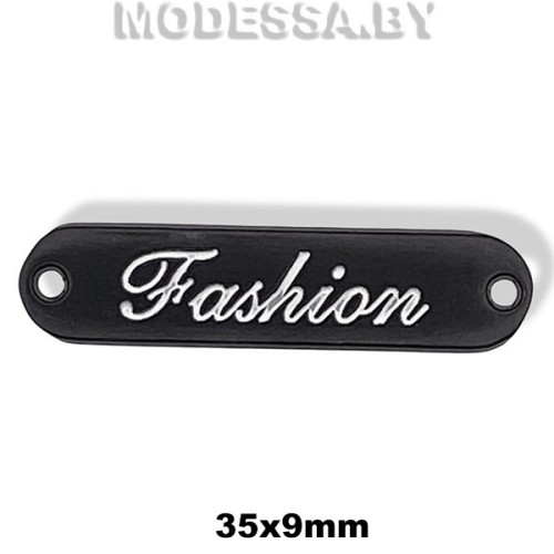 2981 P Бирка металлическая 35х9мм Ц:Чёрный