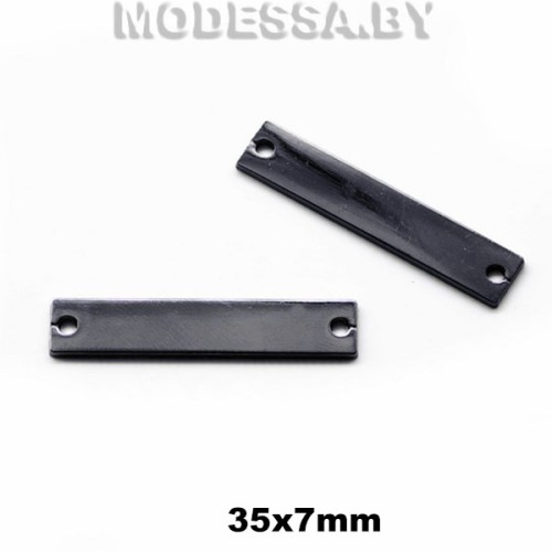 3109 Украшение металлическое 35х7мм Ц:Чёрный никель