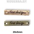3253 2447  Украшение металлическое "New design" 28х6мм