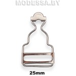 020-25D Пряжка для комбинезона 25мм Ц:Никель 