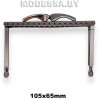 0126 Ручка для сумок металлическая 105х65мм Ц:Чёрный никель