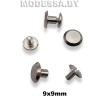 1356 C Винт для ремней и сумок 9х9мм Ц:Чёрный никель