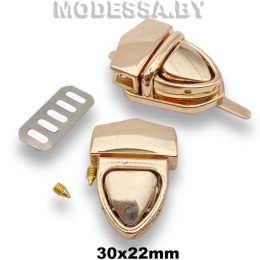  45231.G Замок для сумок металлический 30х22мм Ц:Золото 