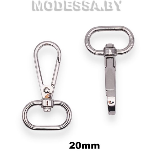 1791 C Карабин металлический 20мм Ц:Никель