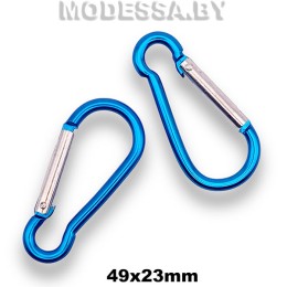 3060.23 Карабин металлический 49х23мм Ц:Бирюзовый