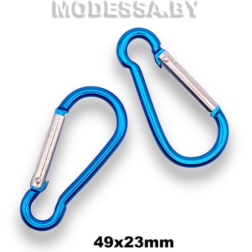 3060.23 Карабин металлический 49х23мм Ц:Бирюзовый