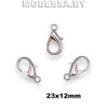 RF23 Карабин металлический 23х12мм Ц:Никель