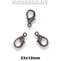 RF23 Карабин металлический 23х12мм Ц:Чёрный никель