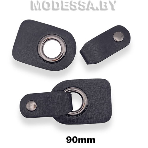 0132 JPK Застёжка-клевант 90х43мм Ц:Чёрный/Чёрный никель