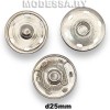 02325 Кнопка металлическая d25мм Ц:Никель
