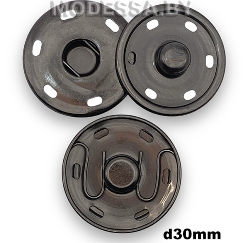 0430 Кнопка металл d30мм Ц:Чёрный никель