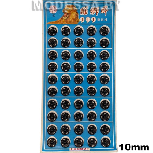 Кнопка металлическая d10мм Ц:Чёрный