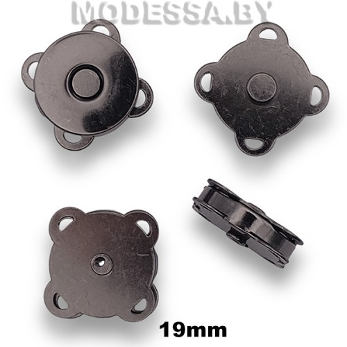 2026 Кнопка магнитная d19мм Ц:Чёрный никель