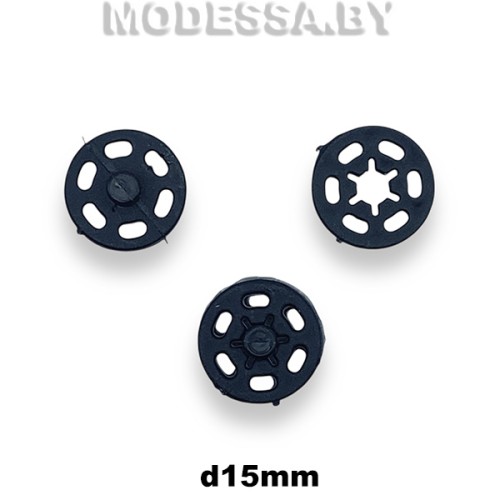 27888.15 Кнопка пластмассовая d15мм Ц:Чёрный