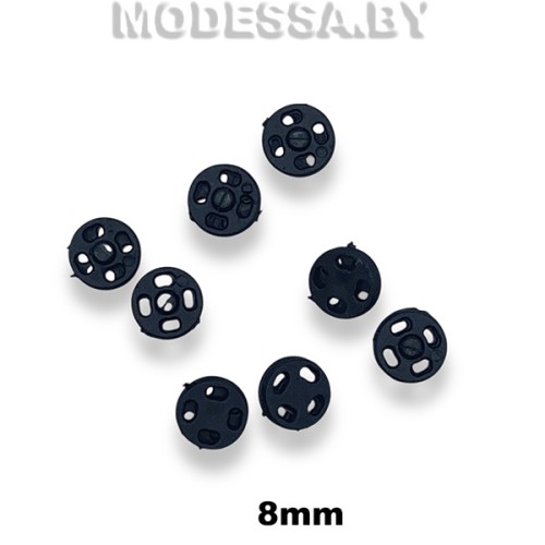 Кнопка пластмассовая d8мм Ц:Чёрный