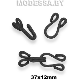#3.7 Крючок обтяжной 37х12мм Ц:Чёрный 