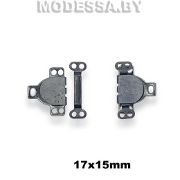 Крючок брючный металлический 17х15мм Ц:Чёрный никель