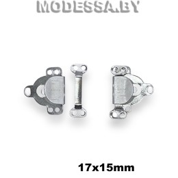 8013 Крючок брючный металлический 17х15мм Ц:Никель 