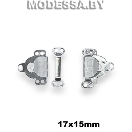 8013 Крючок брючный металлический 17х15мм Ц:Никель 