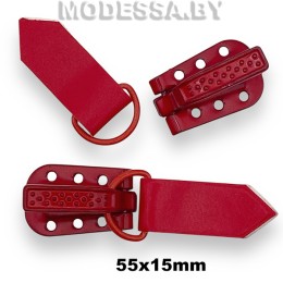 Крючок шубный металлический 55х15мм Ц:Красный 