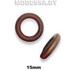 TH-L002 Кольцо деревянное внутр. d15мм Ц:Коричневый 