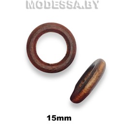 TH-L002 Кольцо деревянное внутр. d15мм Ц:Коричневый 