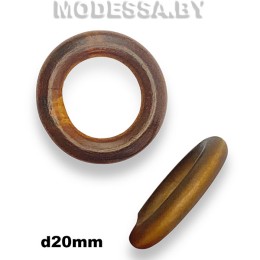 TH-L014  Кольцо деревянное внутр. d20мм Ц:Коричневый