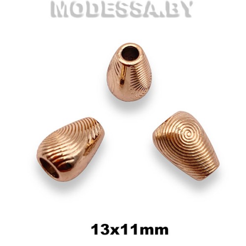 011 Наконечник металлический 13х11мм Ц:Золото