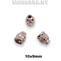 100 СКВ Наконечник металлический 10х9мм Ц:Никель