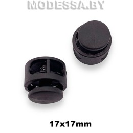 27957.D4 Фиксатор пластмассовый 17х17мм Ц:Чёрный 