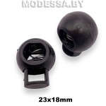 27957.D6 Фиксатор пластмассовый 23х18мм Ц:Чёрный 