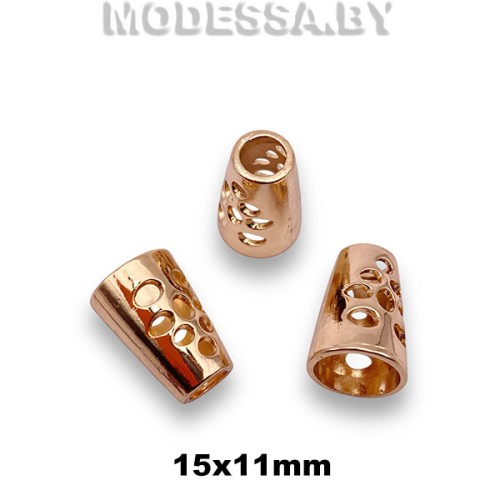 436 Наконечник металлический 15х11мм Ц:Золото