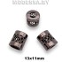 830R Наконечник металлический 13х11мм Ц:Чёрный никель