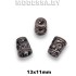 831R Наконечник металлический 13х11мм Ц:Чёрный никель