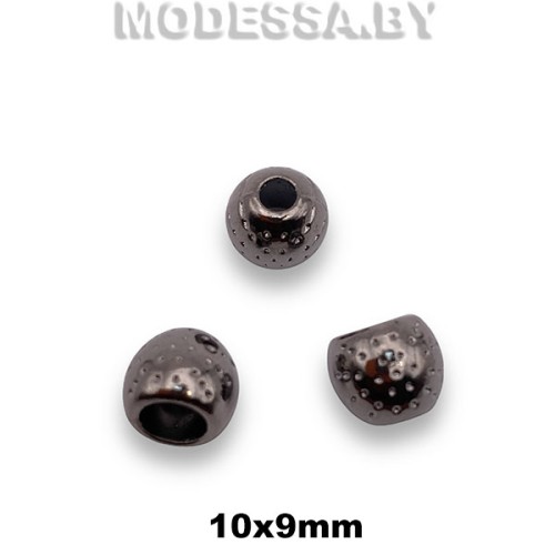 835R Наконечник металлический 10х9мм Ц:Чёрный никель