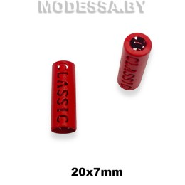 8509 Наконечник металлический 20х7мм Ц:Красный 