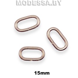 1556/15 Овал металлический 15мм Ц:Никель 
