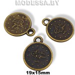 01405 SH Украшение металлическое 19х15мм Ц:Антик